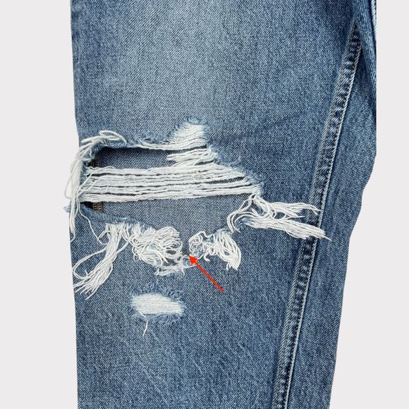 EVERLANE The Cheeky Jean Crop Distressed Blue Jeans Women's Size 26 - Picture 5 of 12